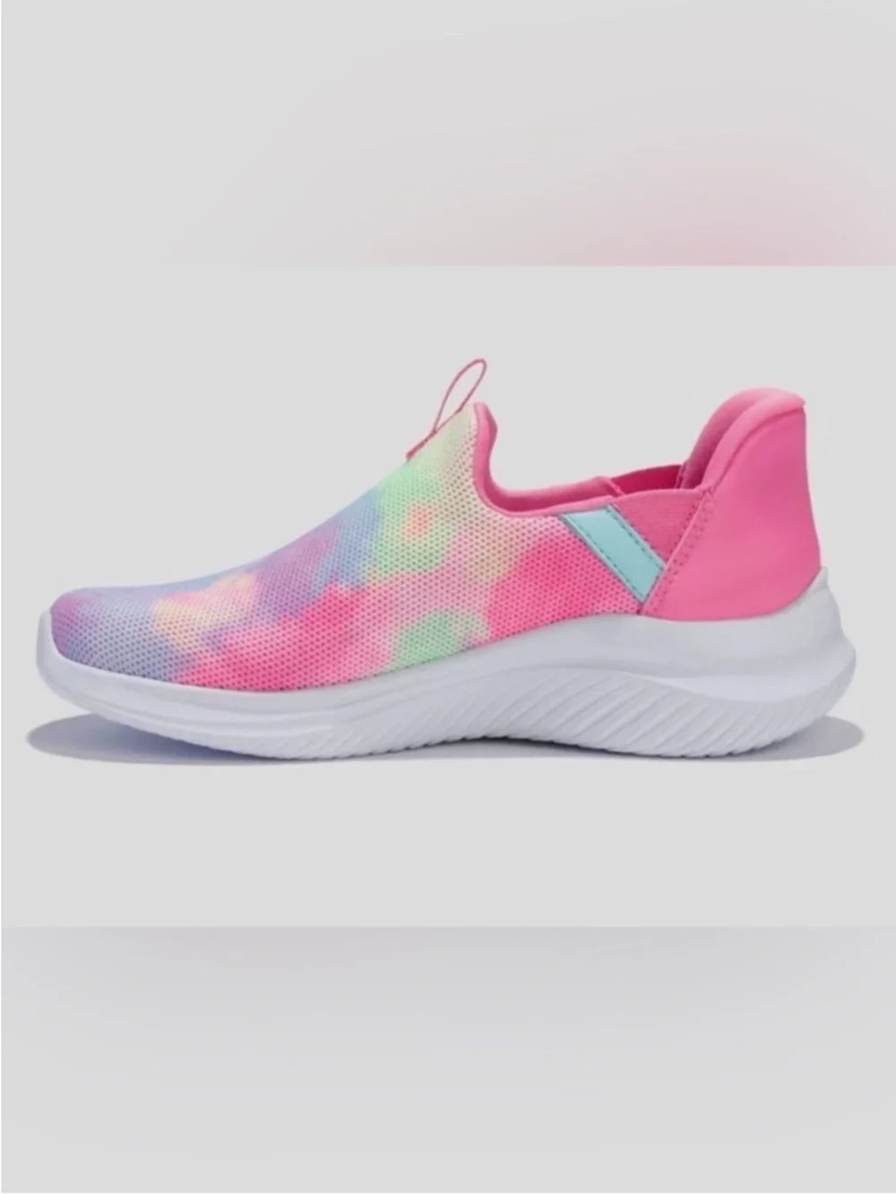 Skechers Kids Slip-On Sneakers in Pink Multi Rainbow - Picture 9 of 12